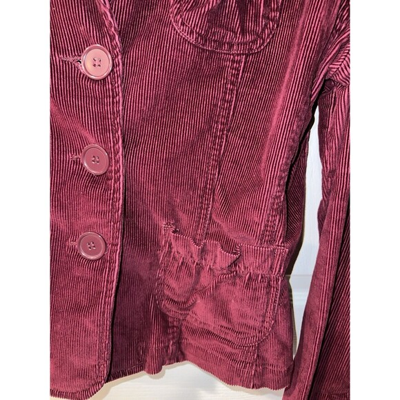 SO REAL SO RIGHT Jacket Womens Sz Large Red Corduroy Button Y2K Academia Vintage - Picture 2 of 7